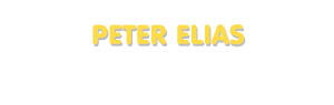 Der Vorname Peter Elias
